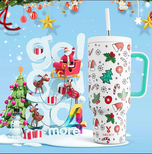 40oz Holiday Straw Handle Cup, New Christmas And Halloween product,